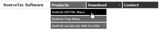 Black Menu - Drop Down Menu