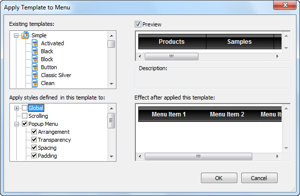 Navigation Menu Template